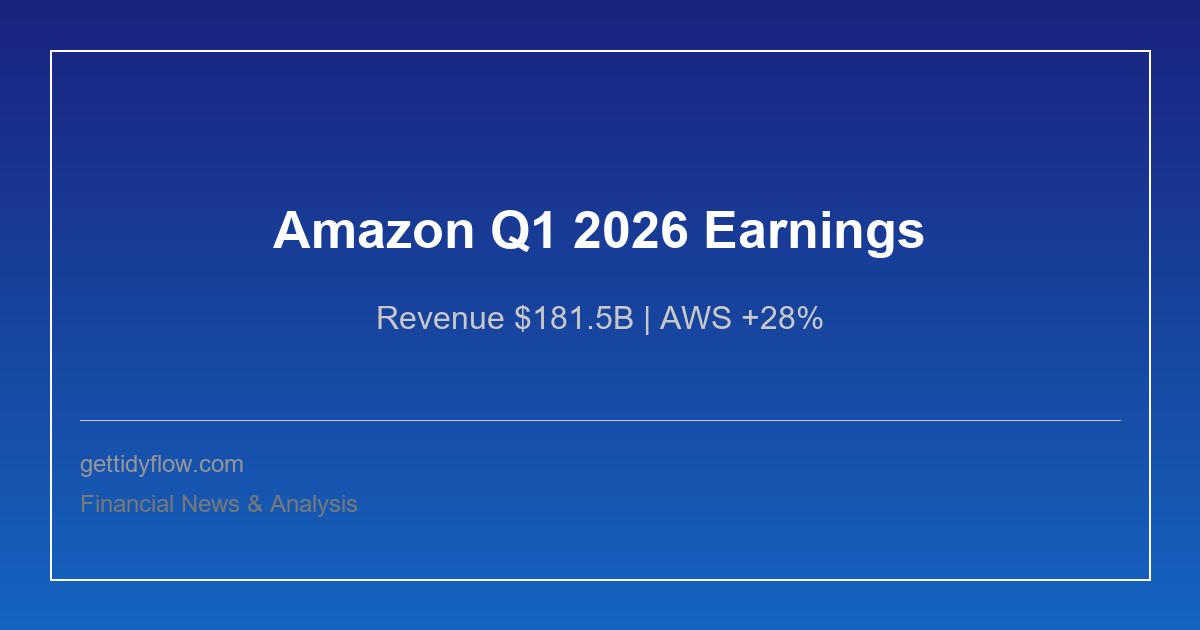 Amazon Q1 2026 Earnings: Revenue Hits $181.5B, AWS Growth Reaches 15-Quarter High