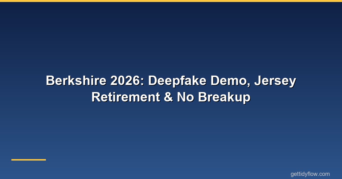 Berkshire Annual Meeting Highlights: Deepfake Buffett, Jersey Retirement, and Abel's 'No Breakup' Pledge