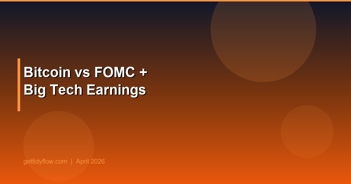 Bitcoin Faces Its Biggest Macro Test of 2026: FOMC and $650B Big Tech Earnings Hit on April 29