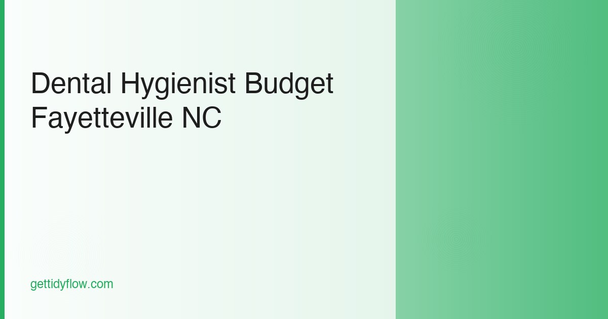 Dental Hygienist Budget Template for Fayetteville, NC (2026 Guide)
