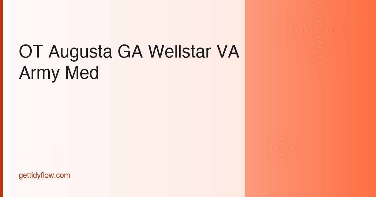 Occupational Therapist Budget Template for Augusta, GA (2026 Guide)