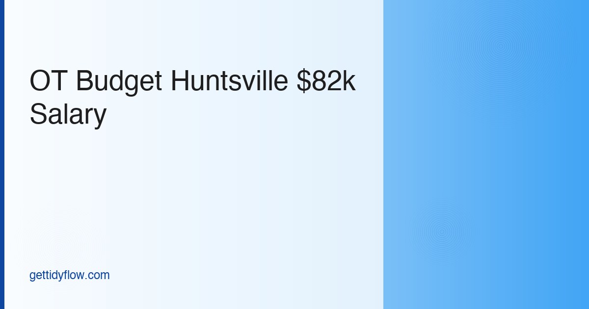 Occupational Therapist Budget Template for Huntsville, AL (2026 Guide)