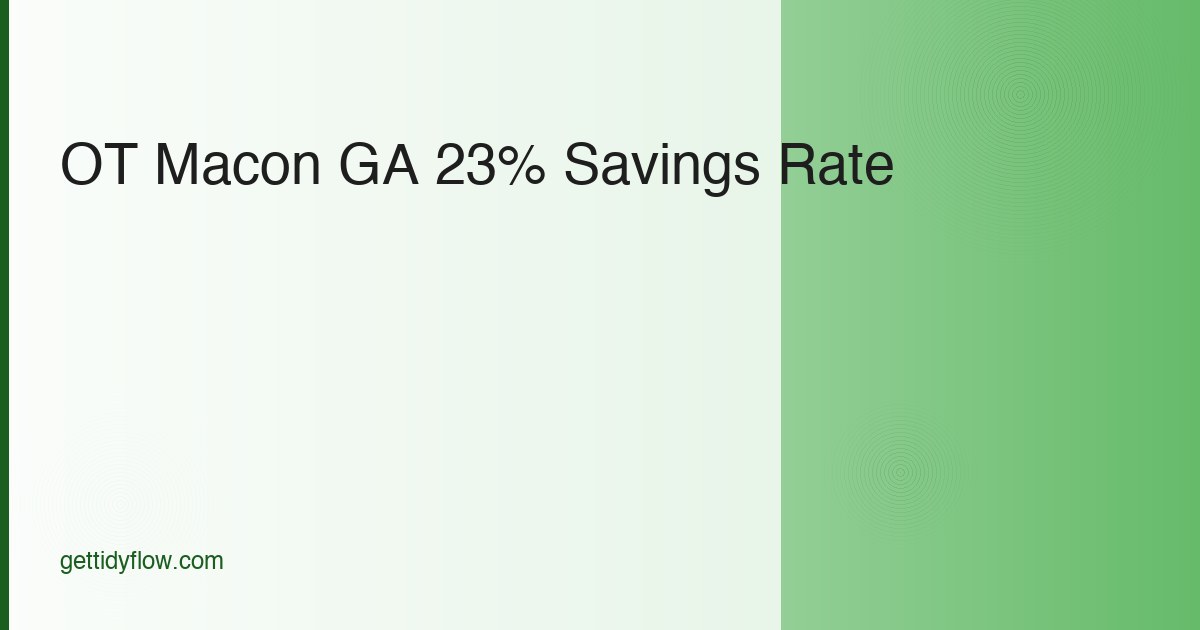 Occupational Therapist Budget Template for Macon, GA (2026 Guide)