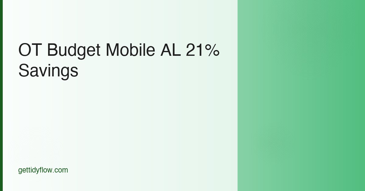 Occupational Therapist Budget Template for Mobile, AL (2026 Guide)