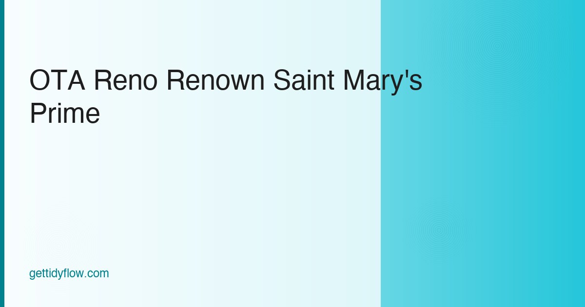 OTA Budget Template for Reno, NV (2026 Guide)