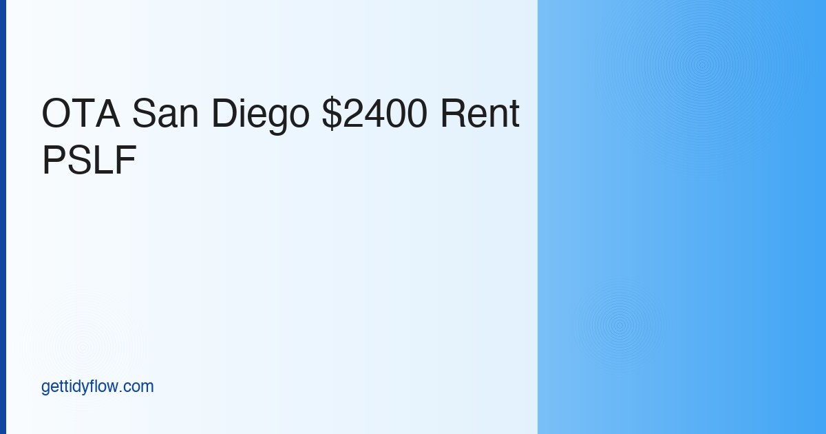 Occupational Therapy Assistant Budget Template for San Diego, CA (2026 Guide)