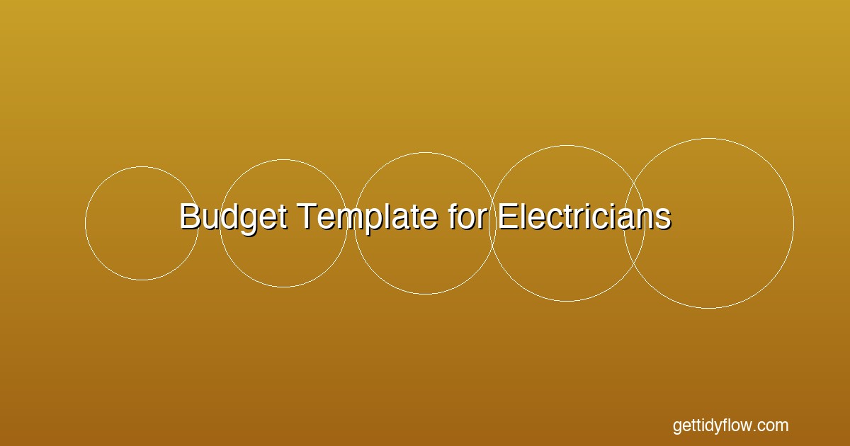 Budget Template for Electricians: Manage Seasonal Income & Tool Costs (2026)