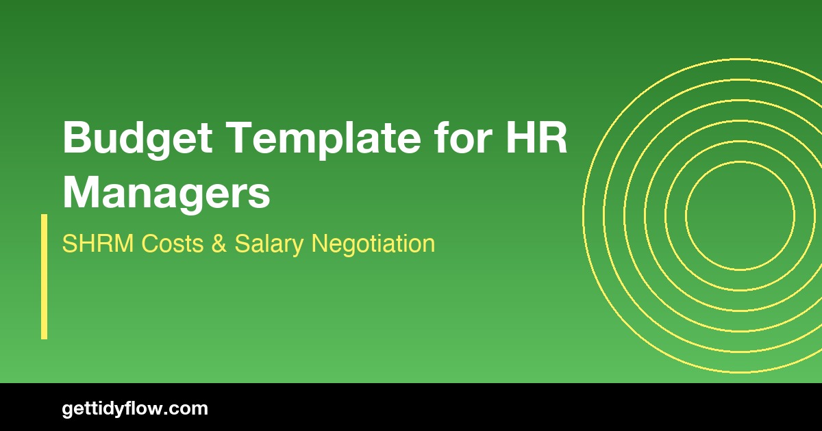 Budget Template for HR Managers: Financial Planning for Human Resources Professionals