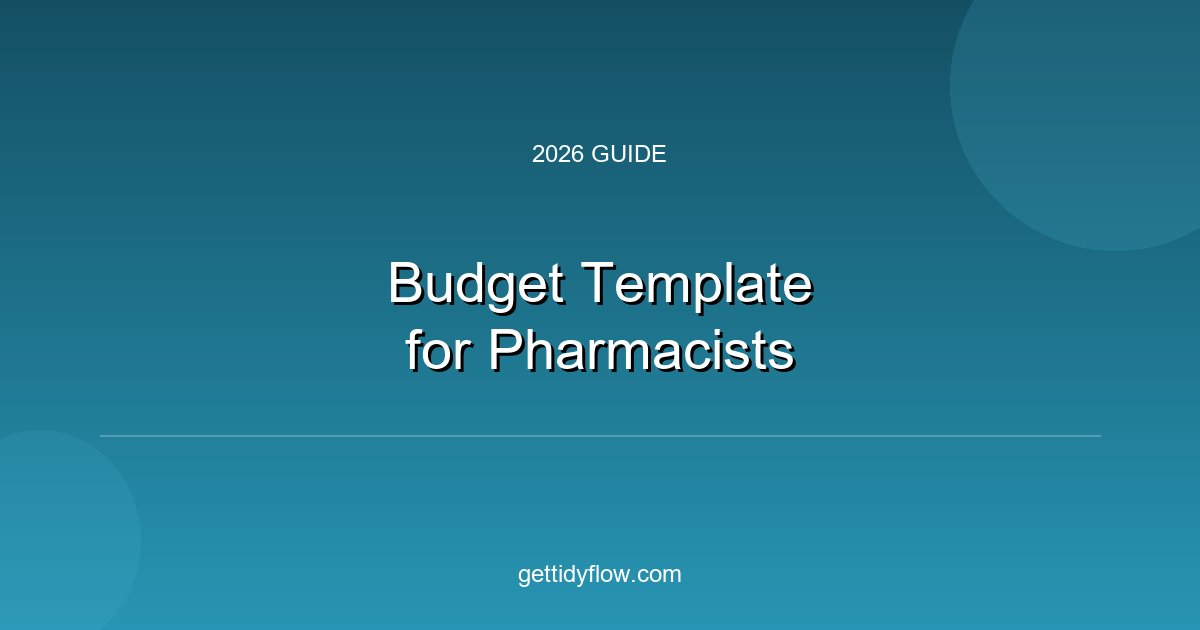 Budget Template for Pharmacists (2026 Guide + Free Download)