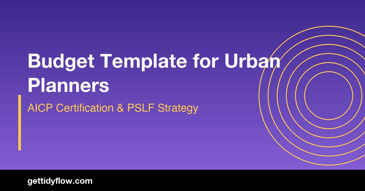 Budget Template for Urban Planners: Financial Guide for Planning Professionals