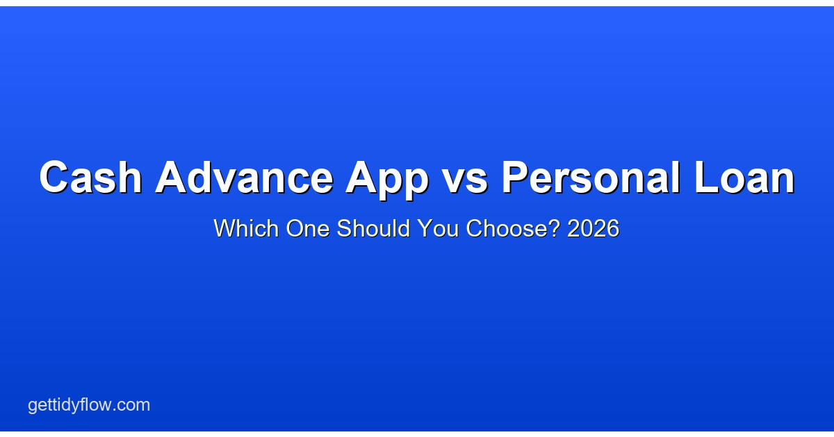 Cash Advance App vs Personal Loan 2026: Which One Should You Choose?
