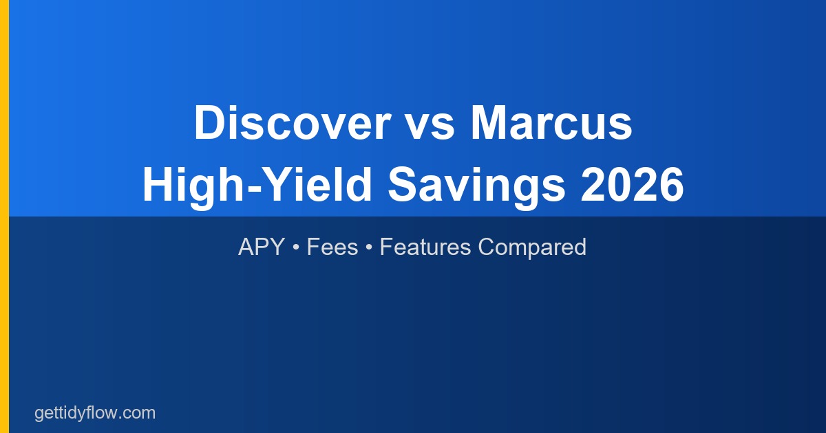 Discover Savings vs Marcus Savings 2026: APY, Fees, and Features Compared