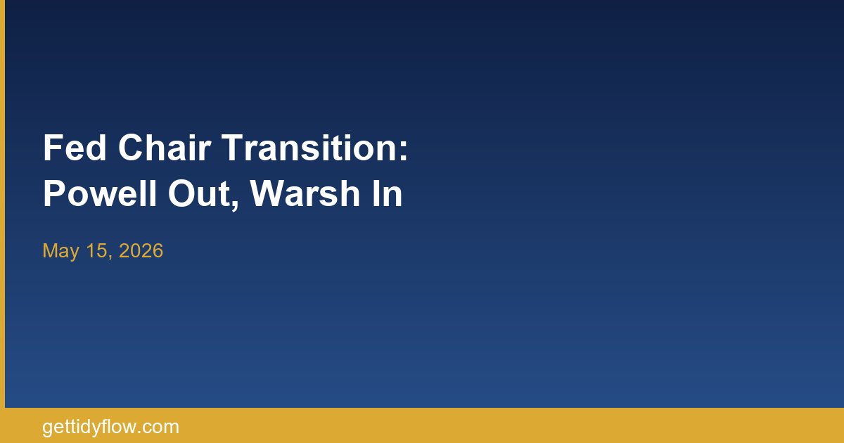 The Fed Chair Transition: Powell Steps Down May 15, Warsh Confirmation Imminent — What Changes