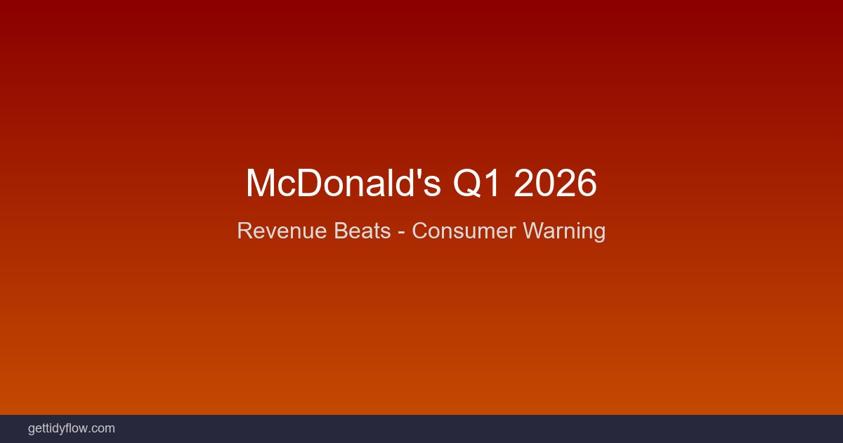 McDonald's Q1 2026: Revenue Beats at $6.52B, But Management Warns on Consumer Spending