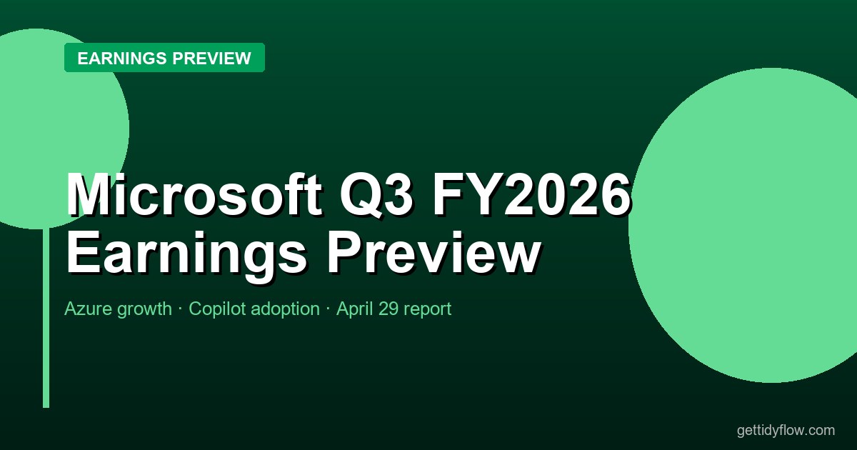 Microsoft Q3 FY2026 Earnings Preview: Azure Growth and Copilot Adoption Under Scrutiny