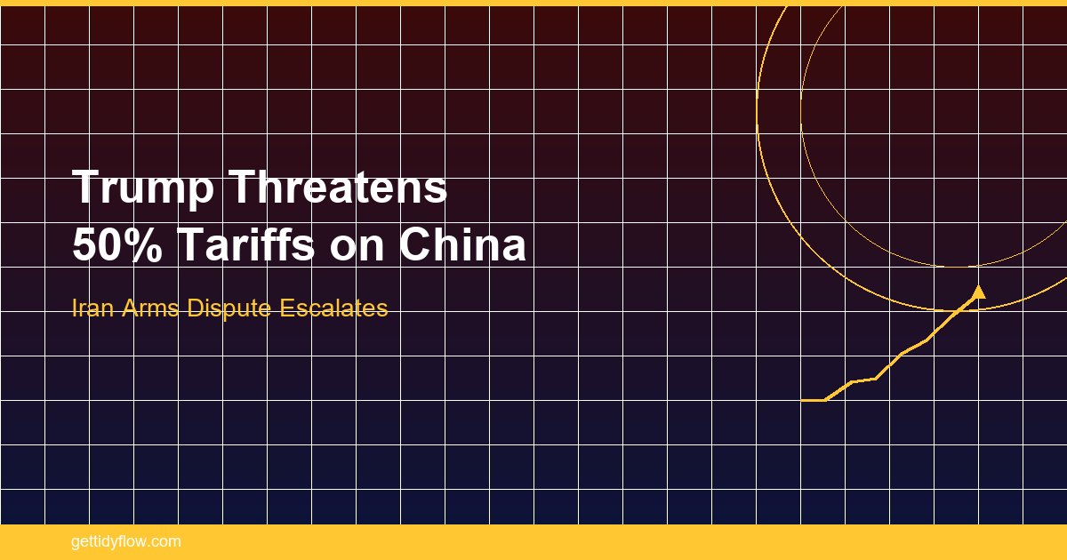 Trump Threatens 50% Tariffs on China Over Alleged Iran Arms Shipment