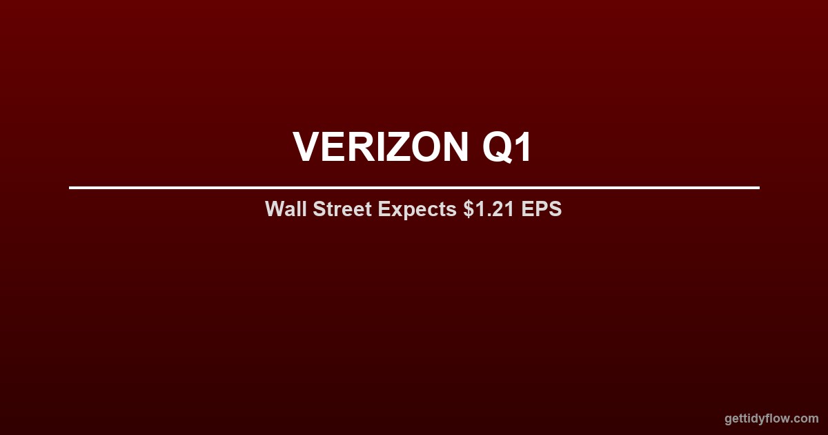 Verizon Q1 2026 Earnings Preview: Wall Street Expects $1.21 EPS Ahead of Monday Report
