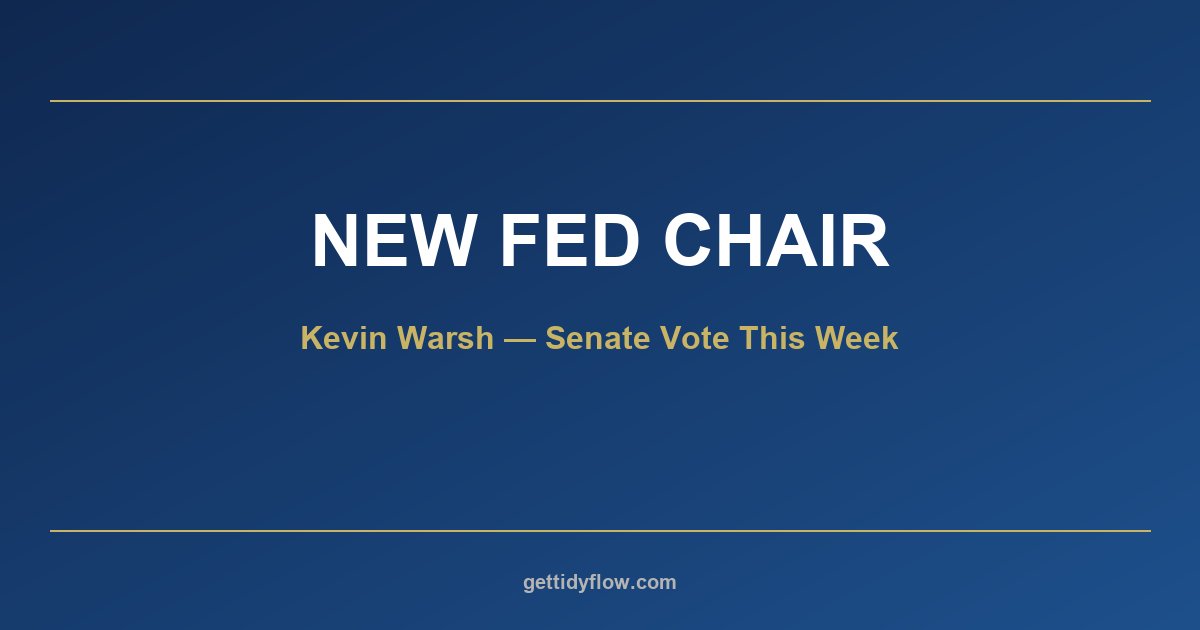 Kevin Warsh Clears Final Hurdle for Fed Chair — Senate Floor Vote Expected Next Week